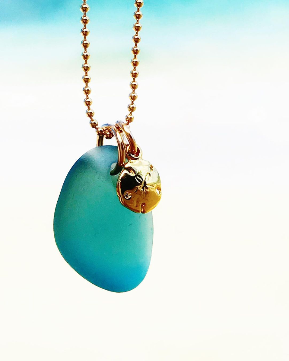 SEA GLASS PENDANTS — SEA AND GLASS